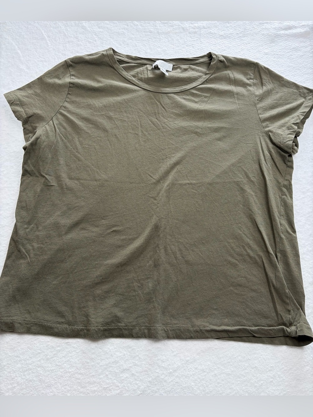H&M Olive Short Sleeve Crewneck Tee